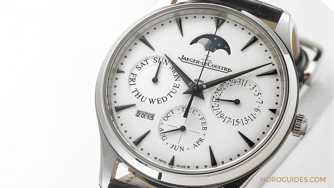 JAEGER-LECOULTRE - MASTER ULTRA THIN - 1303501 - 又薄又複雜！積家萬年曆梨地紋高質感出線