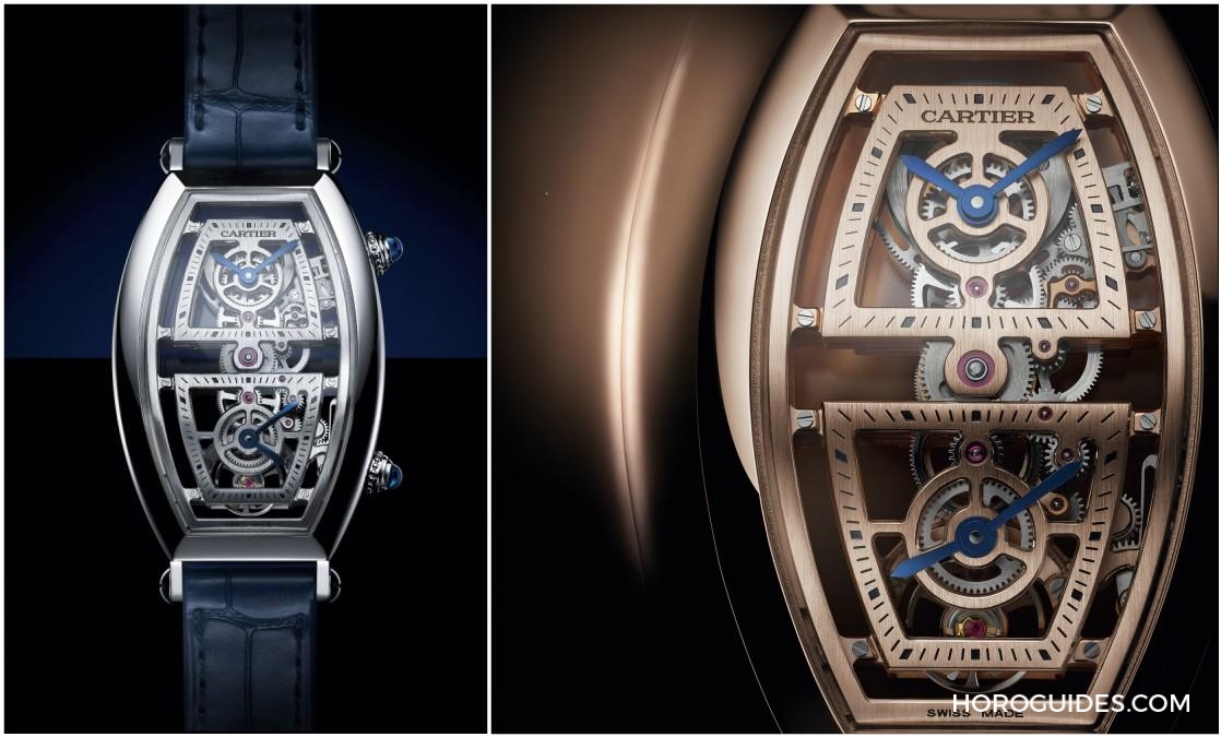 CARTIER - Pre-SIHH 2019 卡地亞Tonneau雙時區鏤空腕錶,高端製錶實力就是要你一清二楚