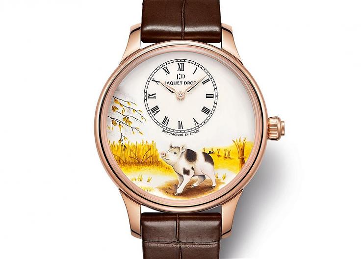 JAQUET DROZ 十二生肖豬年來報到!Petite Heure Minute Pig