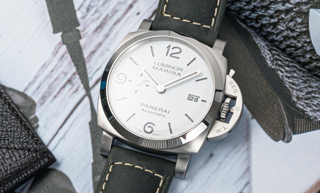 PANERAI - LUMINOR MARINA - PAM01314 - 沛納海首見白色三明治面盤!Luminor Marina PAM01314腕錶