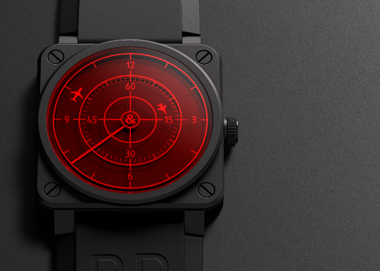用飛行雷達指時!BELL&ROSS BR 03-92 Red Radar Ceramic
