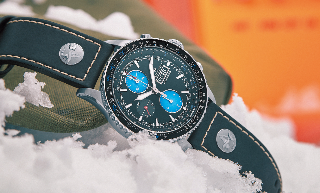 HAMILTON - KHAKI AVIATION - H76706730 - 向空中救援精銳致敬|HAMILTON Khaki Aviation系列Air Zermatt Converter限量計時碼錶