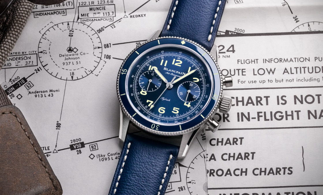 BLANCPAIN - Air Command - AC02-12B40-63B - 現代感十足！Blancpain Air Command Chronograph 藍面鈦金屬版