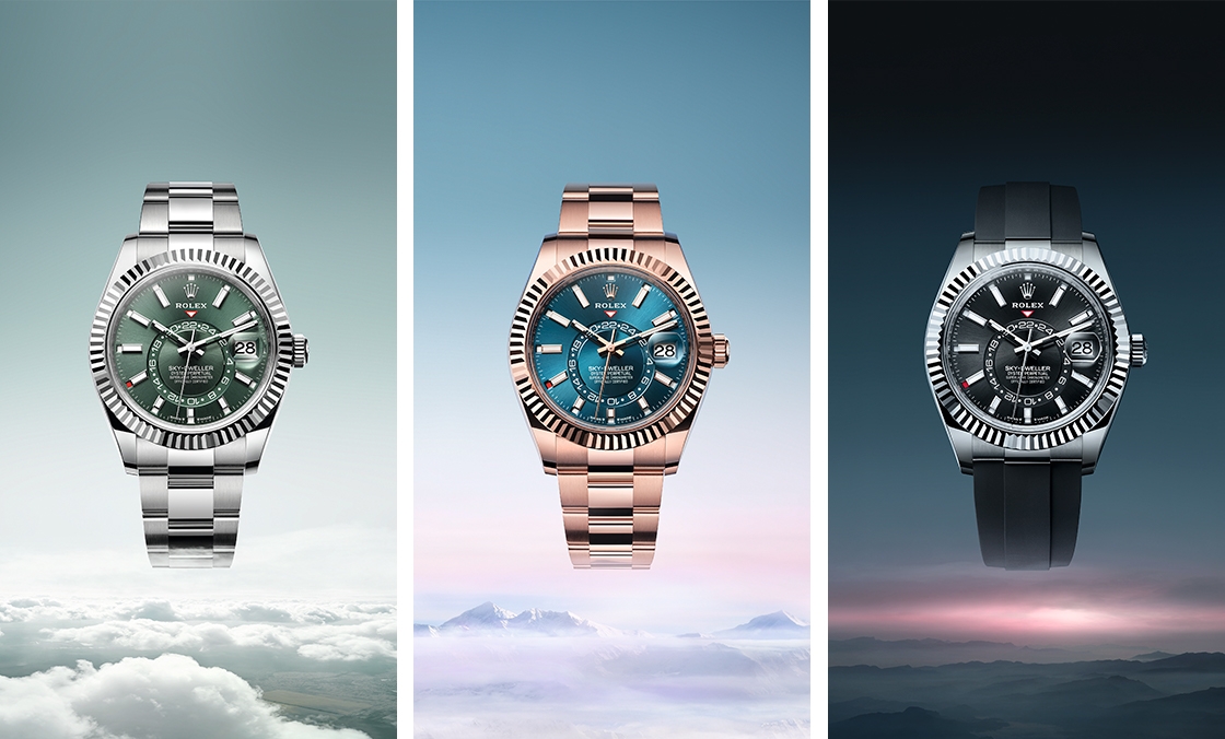ROLEX - SKY-DWELLER - 336934-0001 - 勞力士天行者Sky-Dweller半金材質推出薄荷綠新色,玫瑰金材質搭配專屬藍綠色錶盤