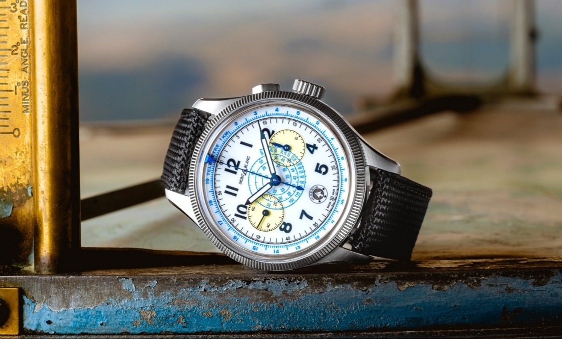 MONTBLANC - 1858 - (Blue Arrow) - MONTBLANC x Collective Horology聯手再現Minerva傳奇設計|1858 Minerva單按鈕計時碼錶Blue Arrow P.05