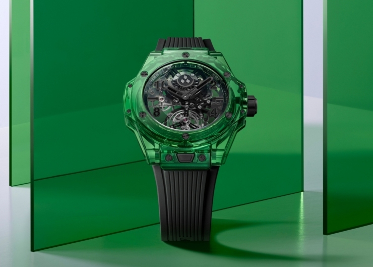 2025 LVMH Watch Week速報:HUBLOT Big Bang自動上鍊陀飛輪綠色SAXEM腕錶