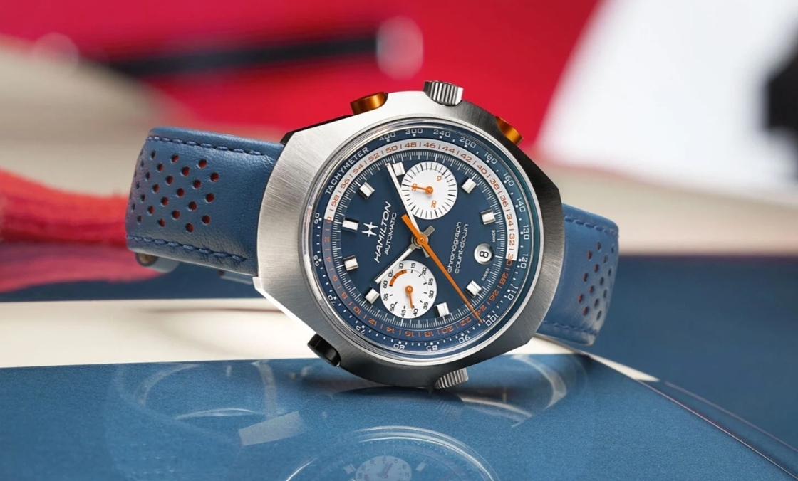 HAMILTON - AMERICAN CLASSIC - H51606640 - 1970年代賽車風華再現,HAMILTON Chrono-Matic 50限量藍色版登場