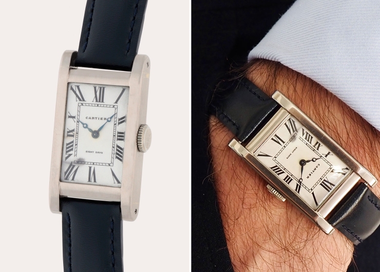 罕見古董白金八日鍊Cartier Tank Allongé,現身蘇富比日內瓦拍賣