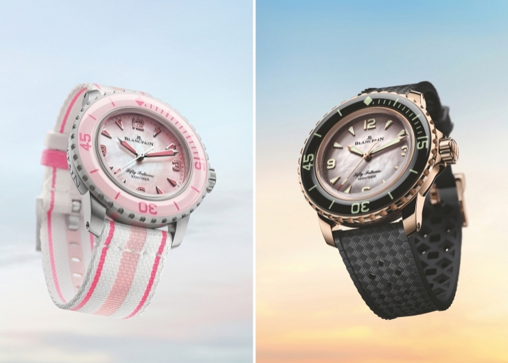 清新柔色,精裝上陣|BLANCPAIN Fifty Fathoms 38mm款式「粉墨」登場