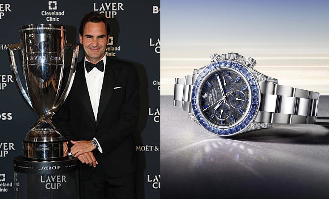 ROLEX - COSMOGRAPH DAYTONA - 126599TSA - 漸變藍寶石圈、黑曜石錶盤,費德勒配戴隱藏版Rolex Daytona 2025年新作現身