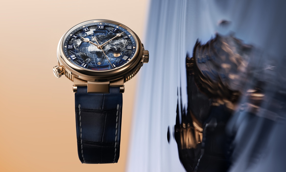 BREGUET - MARINE - 5555BH/YS/9WV - 俯瞰夜裡燈火:寶璣250周年紀念腕錶第五章, Marine Hora Mundi 5555腕錶