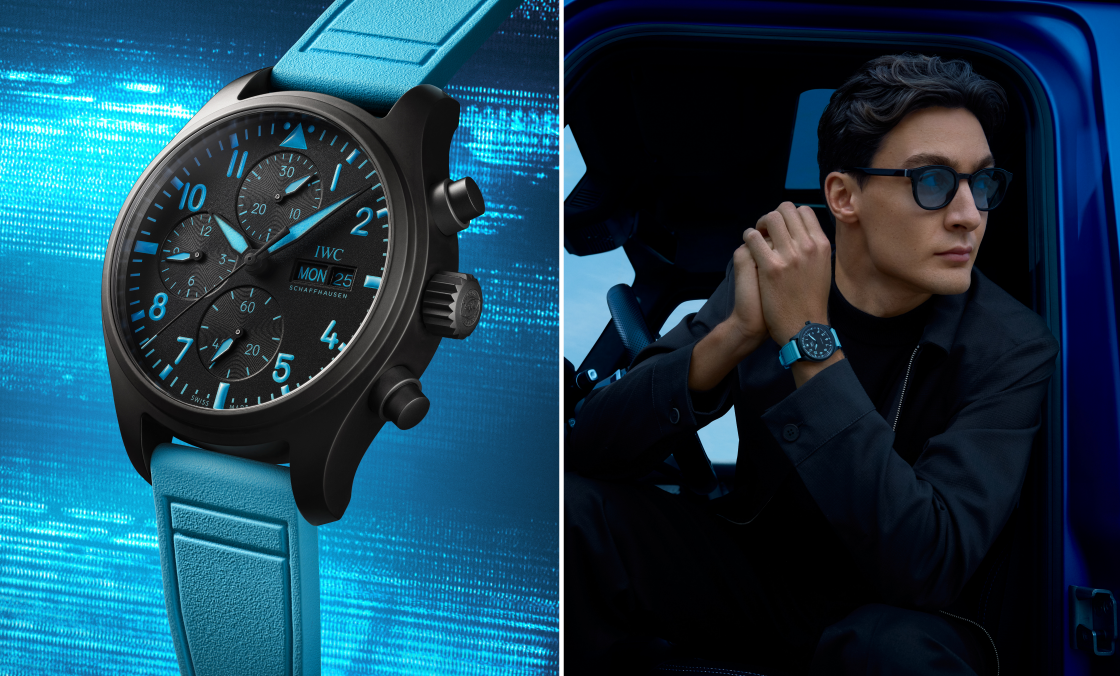 IWC - PILOT - IW389411 - 車手極速藍入作！IWC聯手與Mercedes-AMG馬石油F1™車隊車手George Russell推限量飛行雙傑