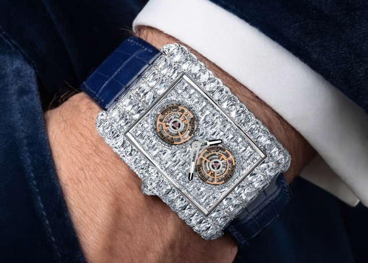 火光進化，全球首見Angel Cut專利鑽石車工｜Jacob & Co. Billionaire雙飛行陀飛輪腕錶