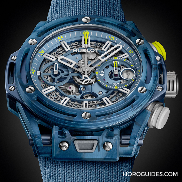 HUBLOT - BIG BANG - 441.QKB.5120.NR.DJO24 - 這支錶有他的網球魂!以球拍與球衣纖維入作的HUBLOT BIG BANG UNICO喬科維奇計時碼錶