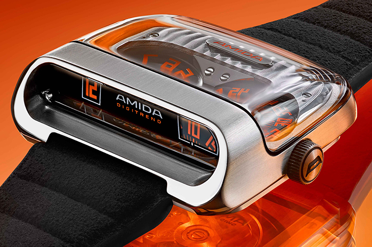 AMIDA - DIGITREND - WG41AAA.BEBNMM1A - 跳時機械錶的透視進化 | AMIDA Digitrend Open Sapphire