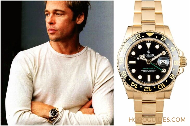 BREITLING - [名人錶盒]盤點百年靈代言人Brad Pitt的名錶收藏，除了PP、勞力士還有......