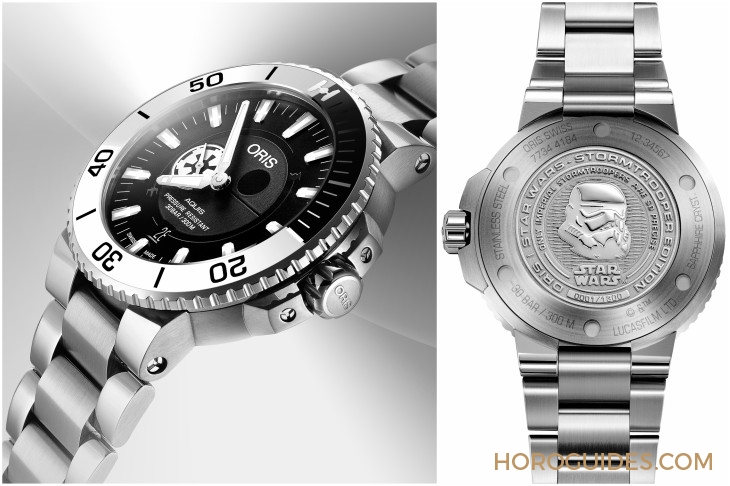 ORIS - AQUIS - 01 743 7734 4184-Set MB - 星戰迷注意！ORIS與《Star Wars》聯名推出黑武士與白兵腕錶，大中華區唯一限定