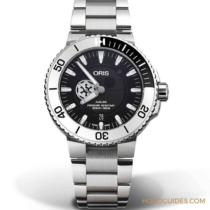 ORIS - AQUIS - 01 743 7734 4184-Set MB - 星戰迷注意！ORIS與《Star Wars》聯名推出黑武士與白兵腕錶，大中華區唯一限定
