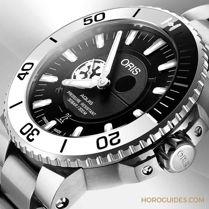 ORIS - AQUIS - 01 743 7734 4184-Set MB - 星戰迷注意！ORIS與《Star Wars》聯名推出黑武士與白兵腕錶，大中華區唯一限定