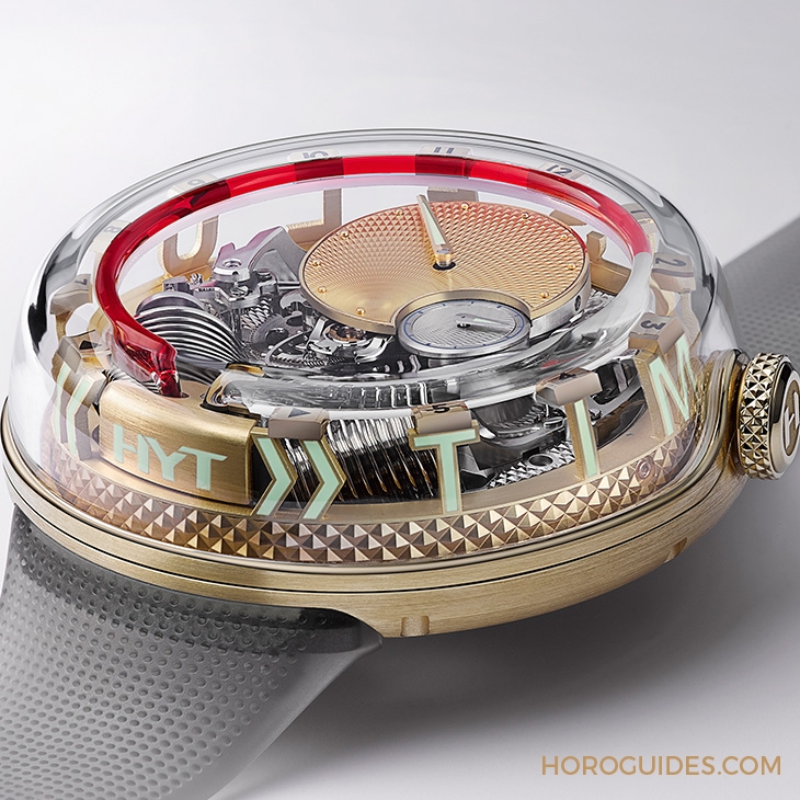 HYT - H20 - 251-GD-465-RF-RU - Pre-SIHH 2019 HYT-專利微型流體模組+特製APRP機械機芯=H20 »TIME IS FLUID«