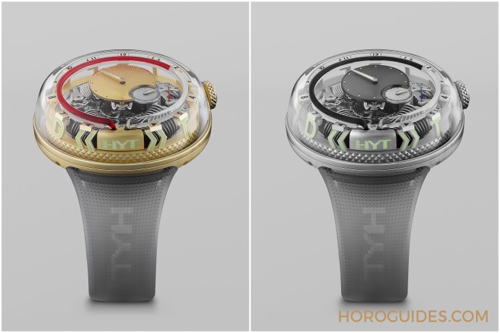 HYT - H20 - 251-GD-465-RF-RU - Pre-SIHH 2019 HYT-專利微型流體模組+特製APRP機械機芯=H20 »TIME IS FLUID«