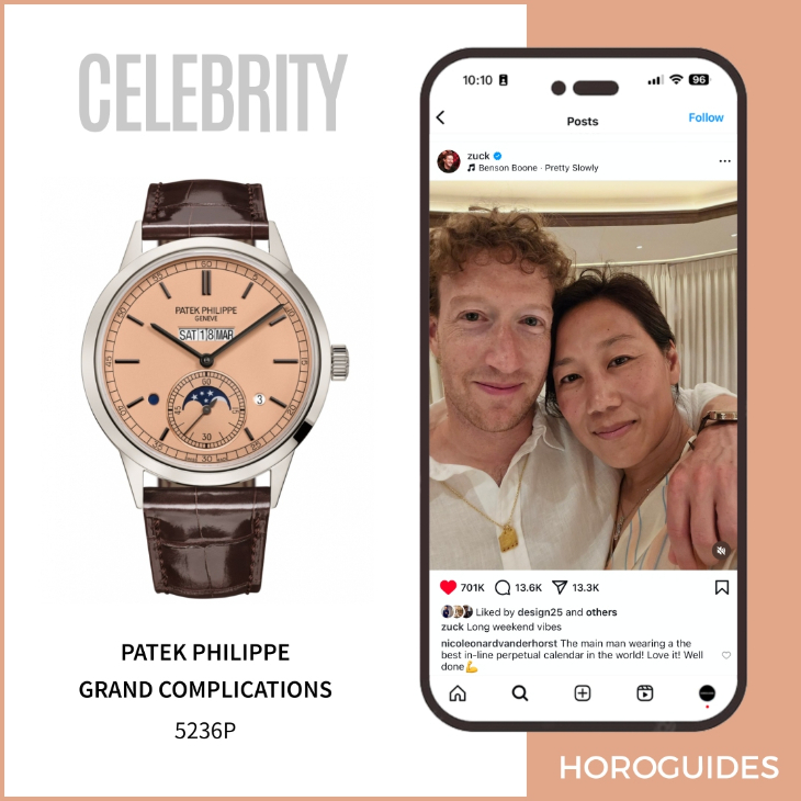 PATEK PHILIPPE - 科技巨頭朱克柏格愛上名錶?近期收藏大公開