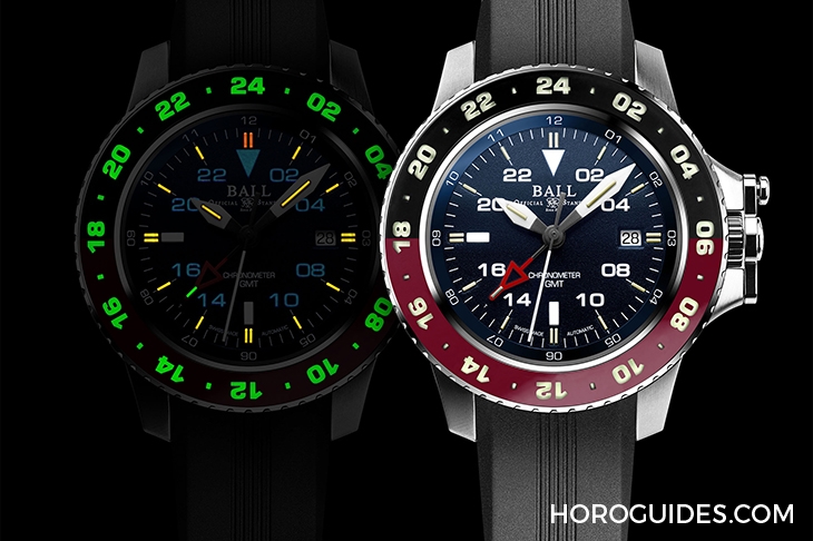 BALL WATCH - ENGINEER HYDROCARBON - DG2018C-S3C-BK - BALL WATCH也推出GMT,紅黑雙色錶圈招牌微型氣燈不缺席!