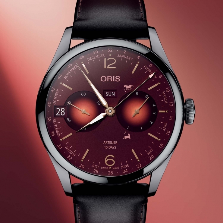 ORIS - ARTELIER - 01 113 7806 4088-Set - ORIS 豪利時發表火馬年限量版腕錶：以深紅錶盤詮釋火馬精神