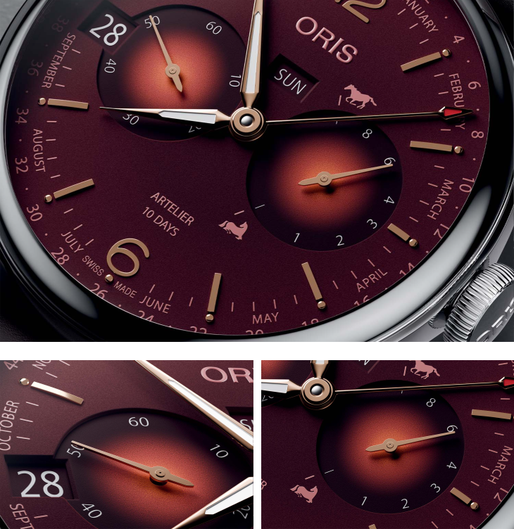 ORIS - ARTELIER - 01 113 7806 4088-Set - ORIS 豪利時發表火馬年限量版腕錶：以深紅錶盤詮釋火馬精神