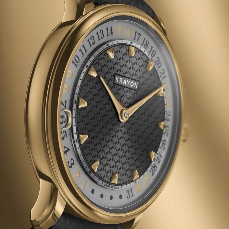 KRAYON - Krayon Anyday 換上 18K 玫瑰金新裝,為獨特的月曆結構增添溫潤層次