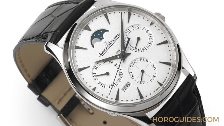 JAEGER-LECOULTRE - MASTER ULTRA THIN - 1303501 - 又薄又複雜！積家萬年曆梨地紋高質感出線