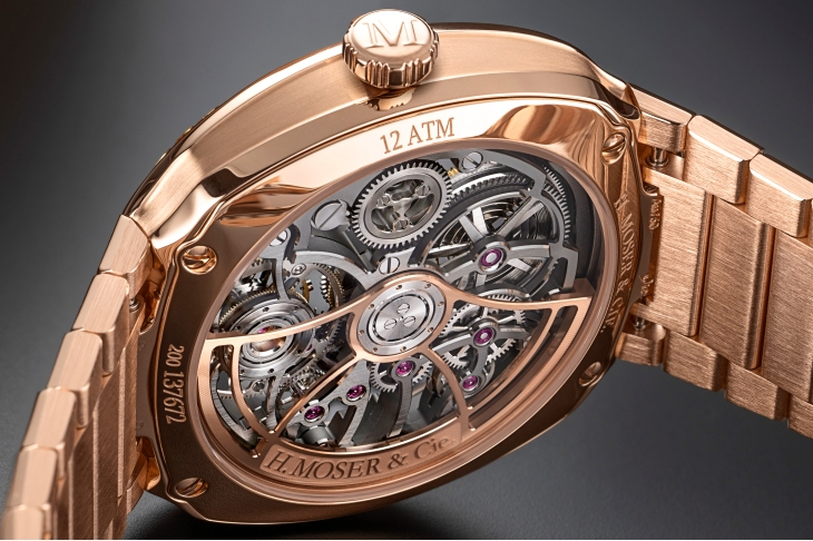 H. MOSER & CIE - STREAMLINER - 6814-0401 - 虹光穿鏤,一舞陀飛輪|H. MOSER & CIE.推出兩款全新Streamliner Tourbillon Skeleton Rainbow