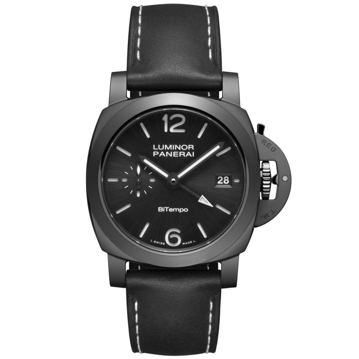 PANERAI - LUMINOR - PAM01460 - 更小巧的極黑陶瓷腕錶！PANERAI推出全新Luminor GMT Ceramica PAM01460