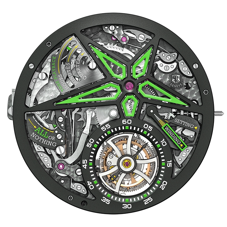 ROGER DUBUIS - EXCALIBUR - RDDBEX0862 - 限量一只！ROGER DUBUIS 三問飛行陀飛輪腕錶  