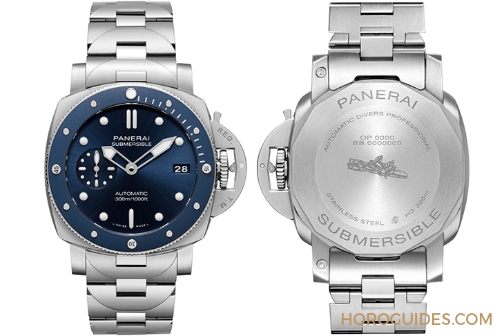 PANERAI - SUBMERSIBLE - PAM01068 - 沛納海Submersible 42mm首次搭配精鋼鍊帶!Submersible Blu Notte藍面藍圈,型格亮相