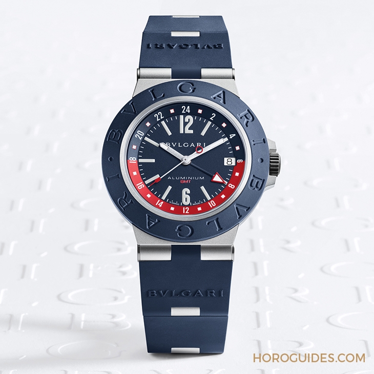 BVLGARI - BVLGARI∙BVLGARI - 103554 - 藍紅配色！自由穿梭24時區的帥氣｜BVLGARI Aluminium GMT腕錶