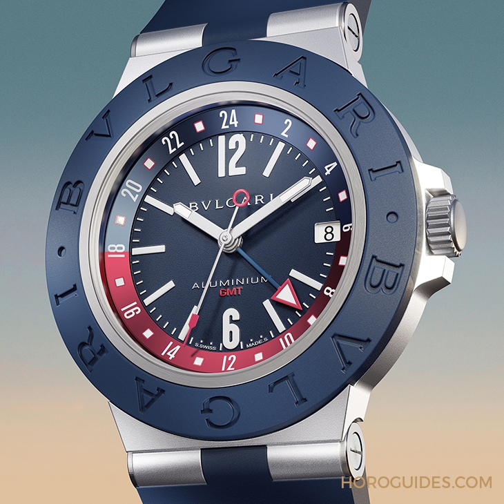 BVLGARI - BVLGARI∙BVLGARI - 103554 - 藍紅配色！自由穿梭24時區的帥氣｜BVLGARI Aluminium GMT腕錶