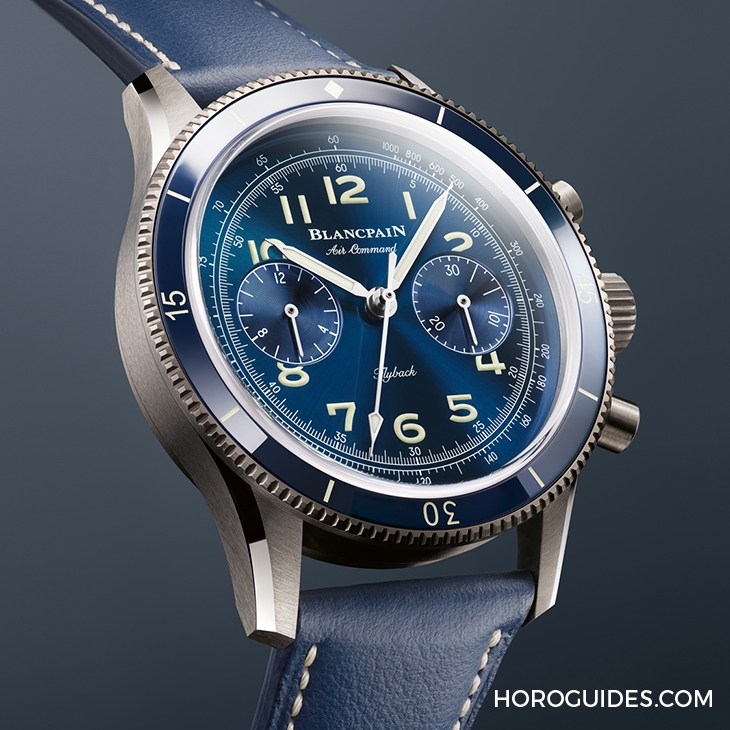 BLANCPAIN - Air Command - AC02-12B40-63B - 現代感十足!Blancpain Air Command Chronograph 藍面鈦金屬版