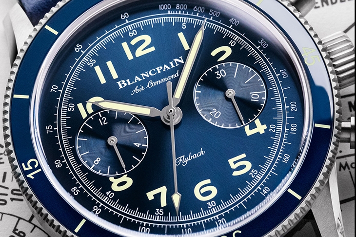 BLANCPAIN - Air Command - AC02-12B40-63B - 現代感十足!Blancpain Air Command Chronograph 藍面鈦金屬版