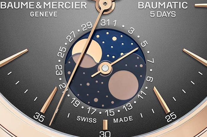 Baume & Mercier - Clifton - M0A10547 - 自有機芯性能再精進|Baume & Mercier克里頓Baumatic星期日期及月相