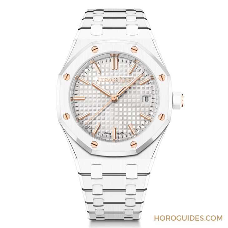 AUDEMARS PIGUET - ROYAL OAK - 77350CB.OO.1266CB.01 - 白色陶瓷版!愛彼皇家橡樹34毫米自動上鍊腕錶雪白登場