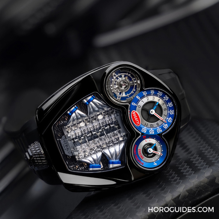 JACOB & CO. - BUGATTI - BU300.22.AA.AA.A - 戴著走的V16氣缸引擎|Jacob & Co.發表超跑Bugatti Tourbillon同名限量腕錶