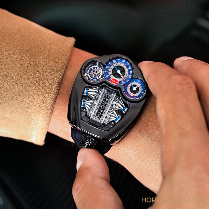 JACOB & CO. - BUGATTI - BU300.22.AA.AA.A - 戴著走的V16氣缸引擎|Jacob & Co.發表超跑Bugatti Tourbillon同名限量腕錶