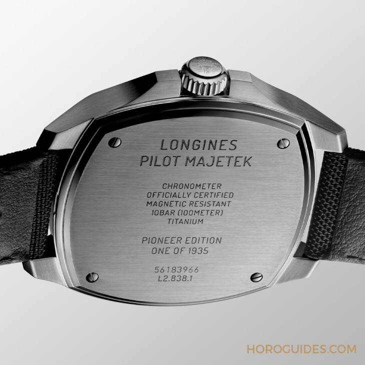 LONGINES - HERITAGE - L2.838.1.53.2 - 首見五級鈦金屬款！LONGINES推出Pilot Majetek限量版