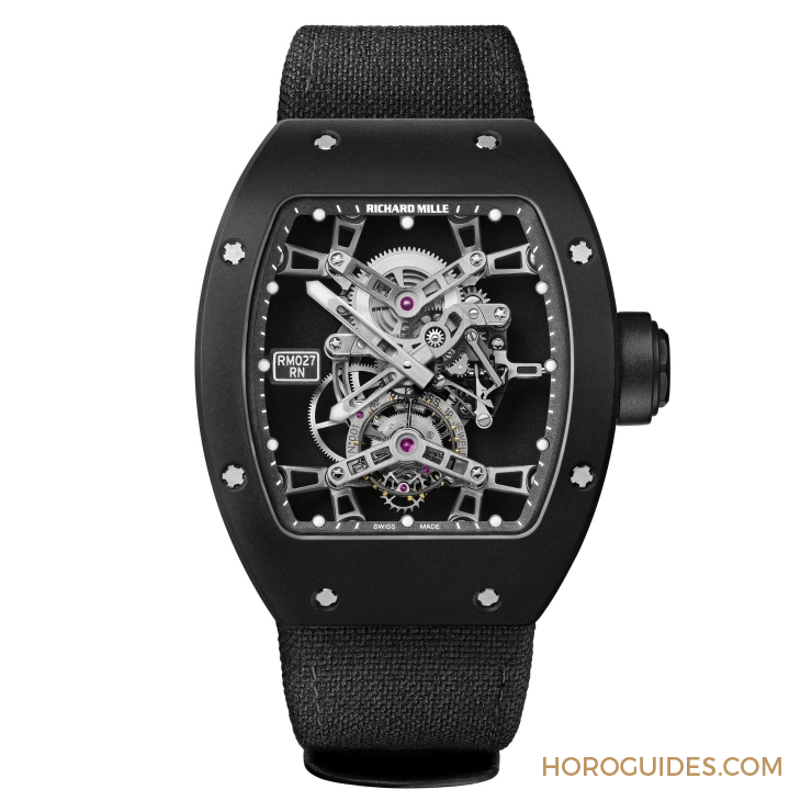 RICHARD MILLE - LIMITED EDITION - RM27-05 - 超輕11.5g錶殼、網球名將輕量合作款終章!RM 27-05 Rafael Nadal飛行陀飛輪腕錶登場