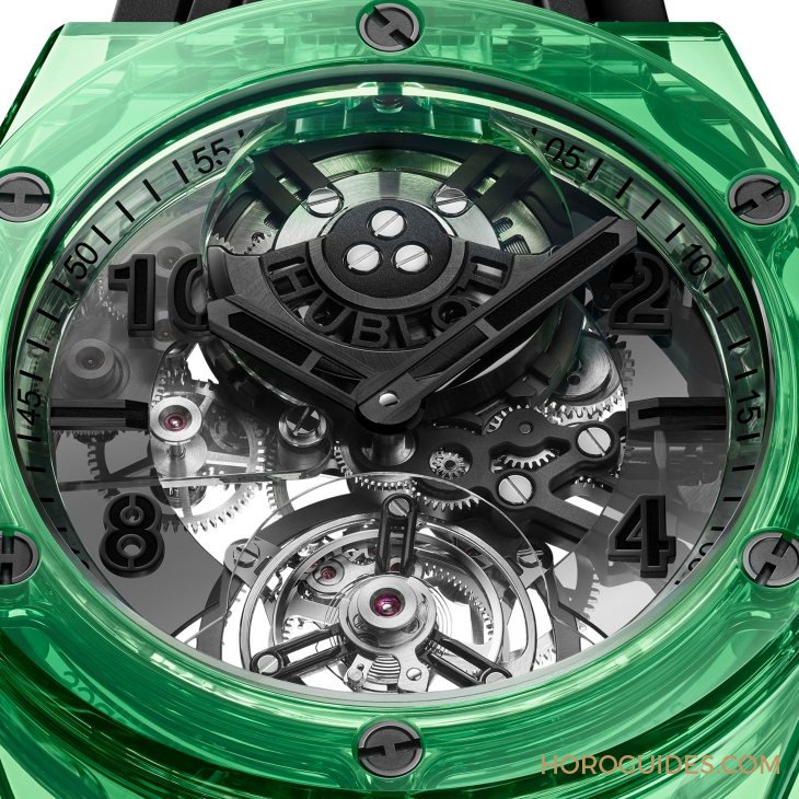 HUBLOT - BIG BANG - 429.JG.0110.RT - 2025 LVMH Watch Week速報:HUBLOT Big Bang自動上鍊陀飛輪綠色SAXEM腕錶