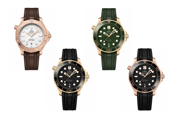 OMEGA - SEAMASTER - 210.52.42.20.04.001 - 奢華潛水四重奏！OMEGA Seamaster海馬潛水300米系列貴金屬新款列陣