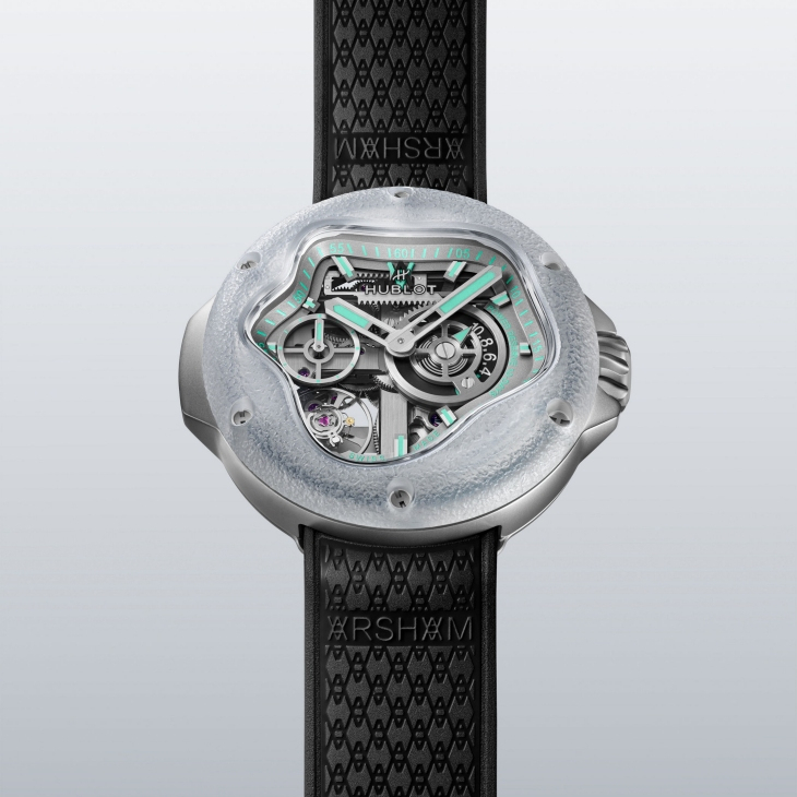 HUBLOT - 流體之美入腕!HUBLOT二度聯手Daniel Arsham打造MP-17 MECA-10 Arsham Splash鈦金藍寶石腕錶