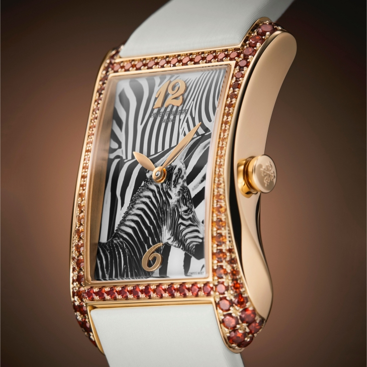 PATEK PHILIPPE - GONDOLO - 4962/200R-010 - 珍藝斑馬,躍現藍寶石雕刻錶面|百達翡麗Gondolo Serata "Zebra" Ref. 4962/200R-010腕錶