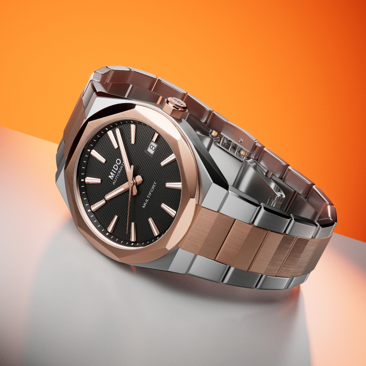 MIDO - MULTIFORT - M055.507.22.051.00  - 從雙冠到單冠：MIDO以Multifort 8 One Crown雙色金新款續寫八角幾何美學